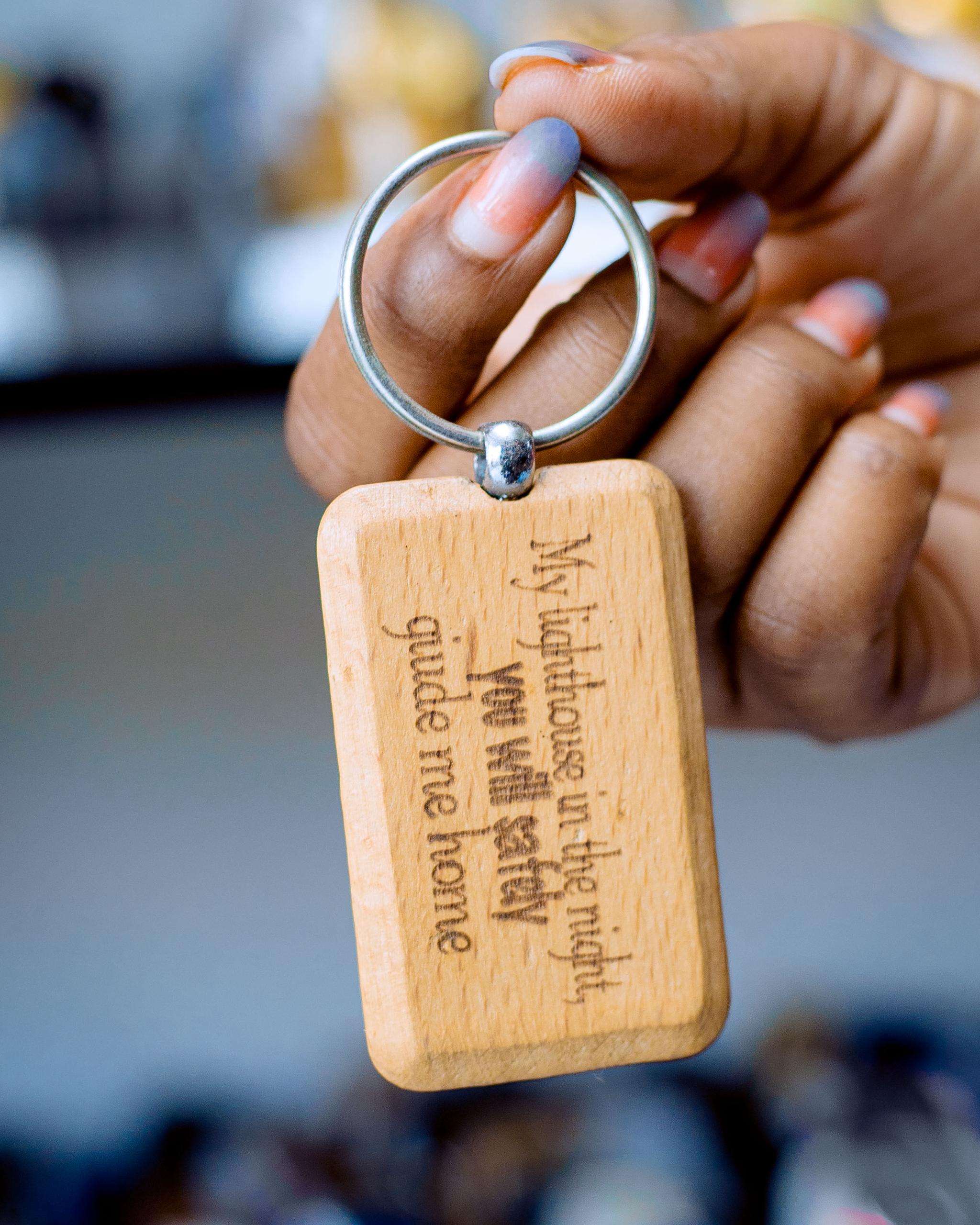 Engraved key holder