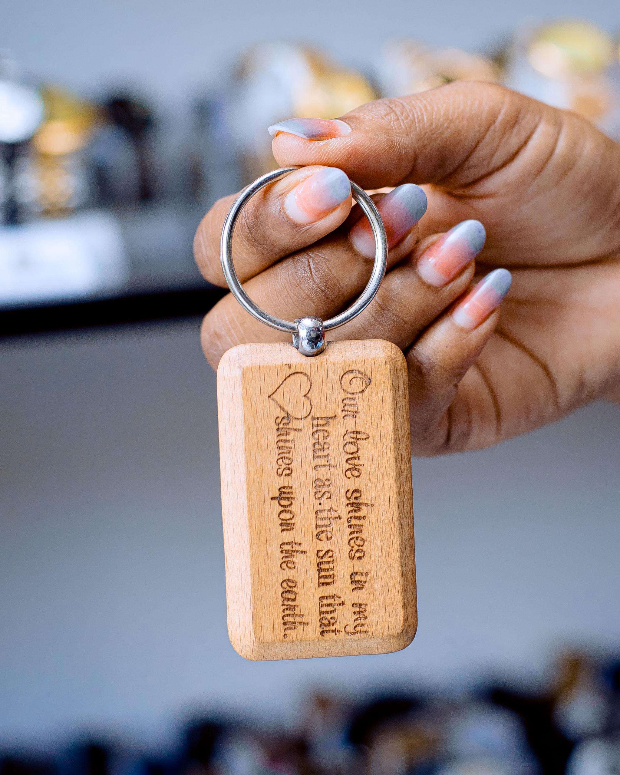 Engraved key holder