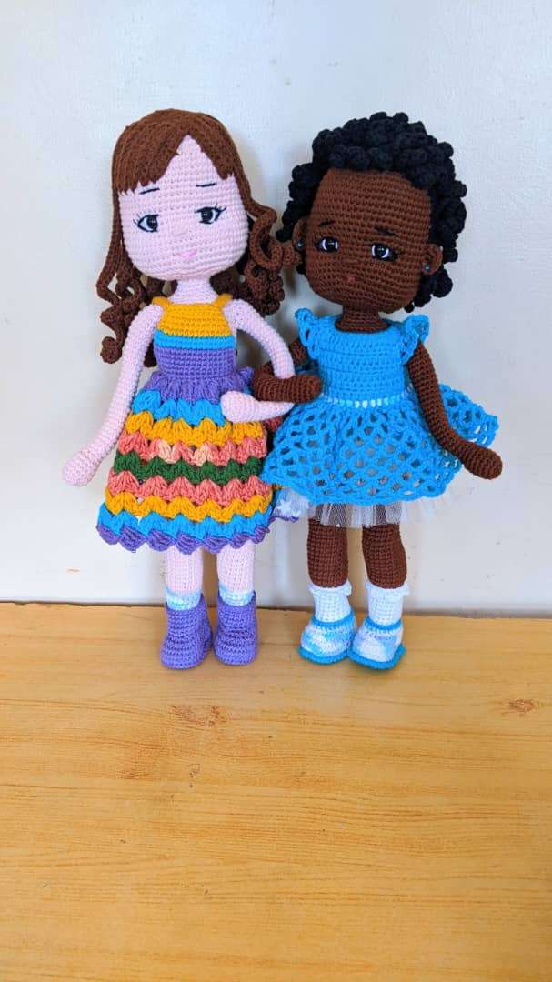 Tulip Knitted Crochet Dolls Set