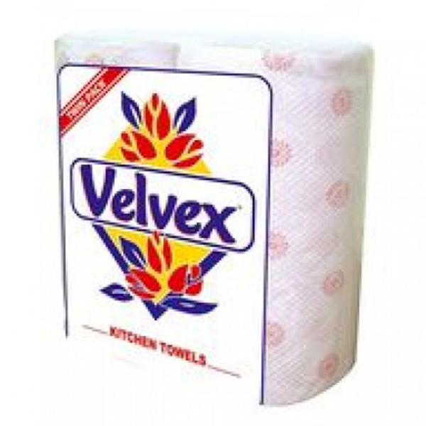 Velvex Kitchen Printed Towels Twin Pack