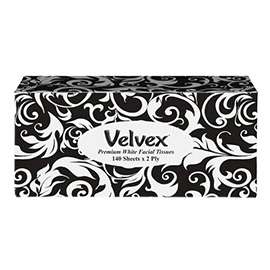 Velvex Premium White Facial Tissues